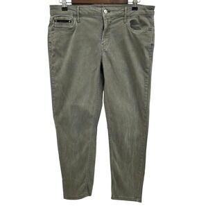 Calvin Klein Womens 31 Olive Green Slim Straight Stretch Casual Denim Jeans